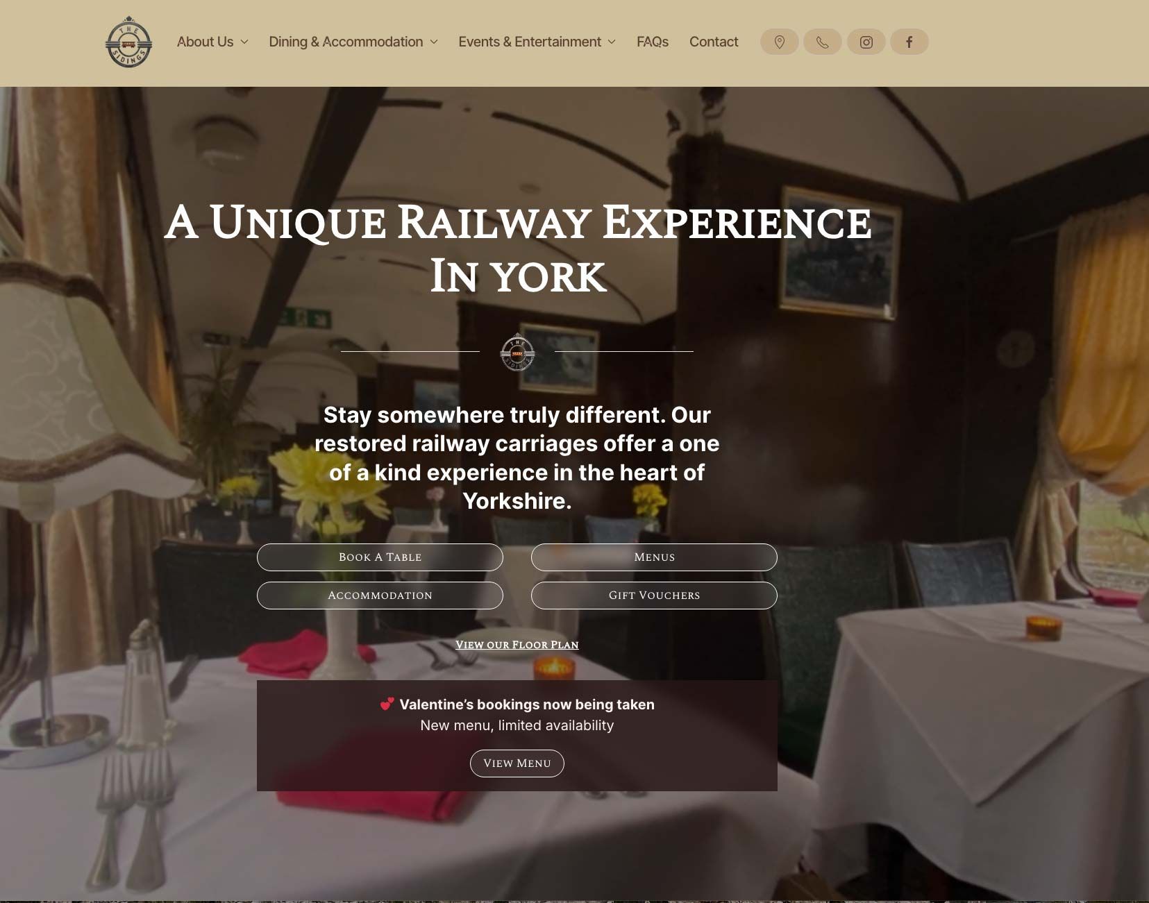 The Sidings Hotel WordPress website redesign for a boutique hotel in York